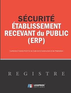 Registre de Sécurité ERP: v1-8 Format large | Établissement recevant du Public | Conforme à l